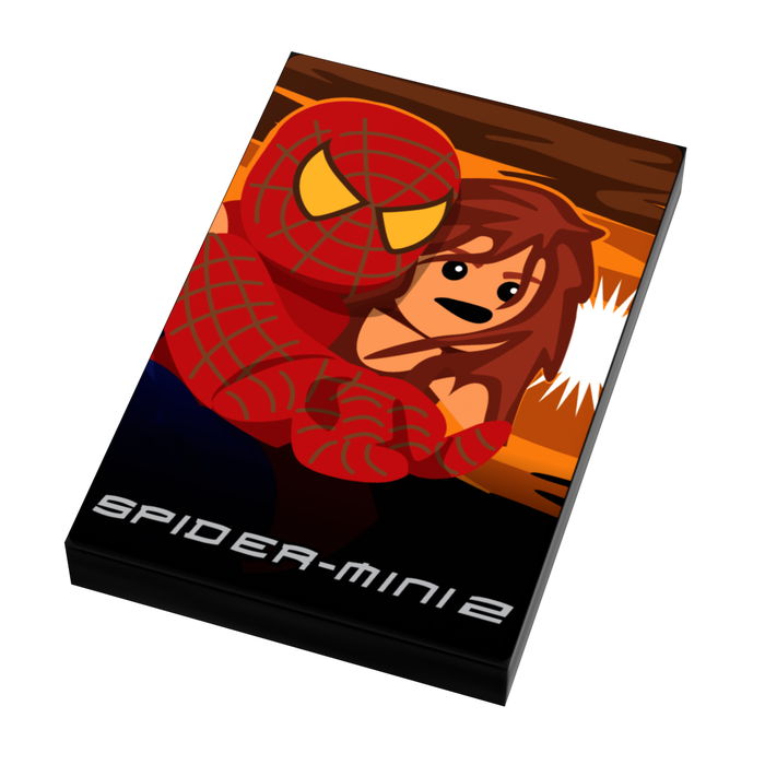 Spider-Mini 2 Movie Cover (2x3 Tile) made using LEGO parts by B3 Customs