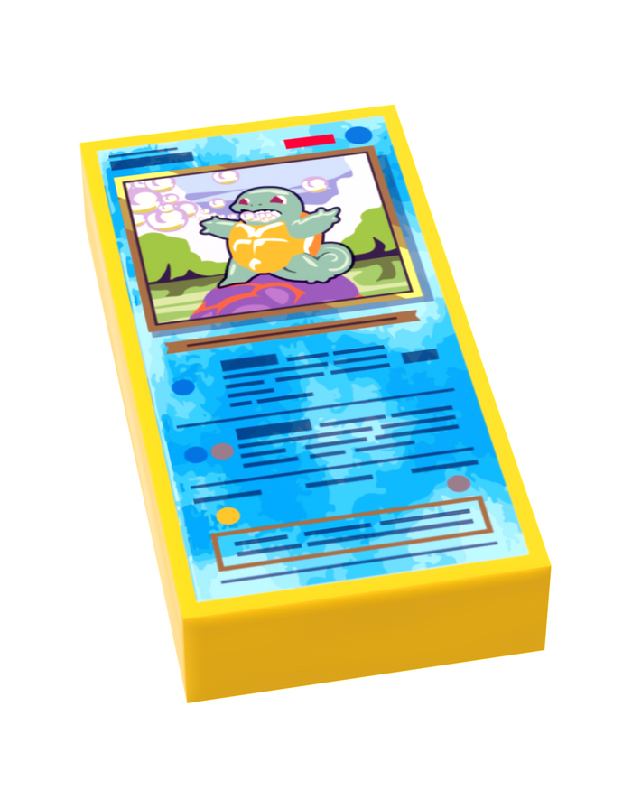 Water Turtle - Pocketball Card (1x2 Tile) for Minifigs by B3 Customs