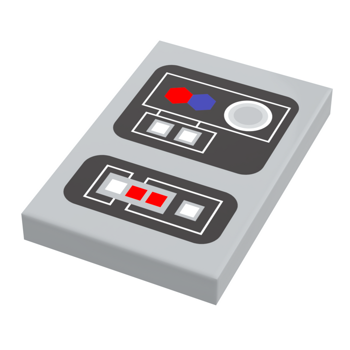 Control Panel #1 for Star Wars/Space (2x3 Tile) - B3 Customs using LEGO parts by B3 Customs
