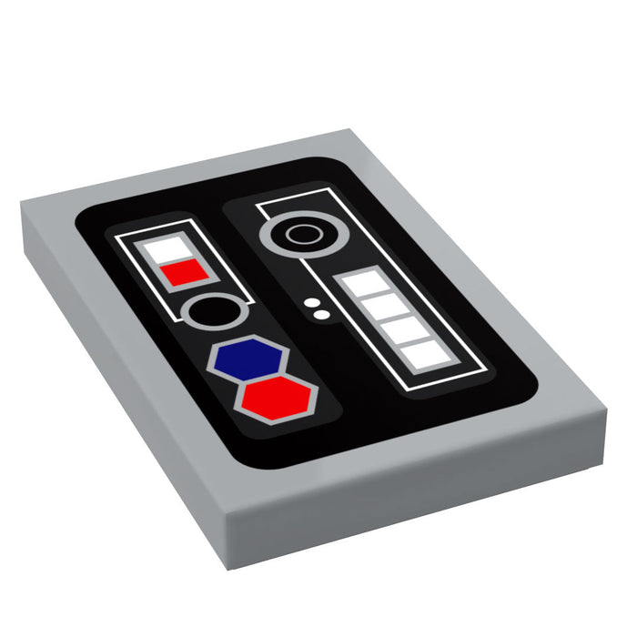 Control Panel #3 for Star Wars/Space (2x3 Tile) - B3 Customs using LEGO parts by B3 Customs