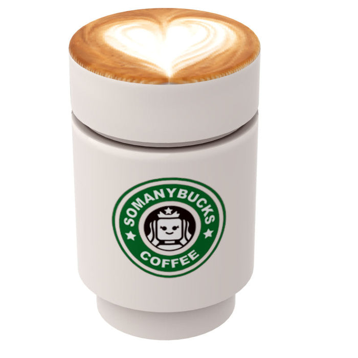 Somanybucks Coffee Cup with Heart Foam on Top - B3 Customs by B3 Customs
