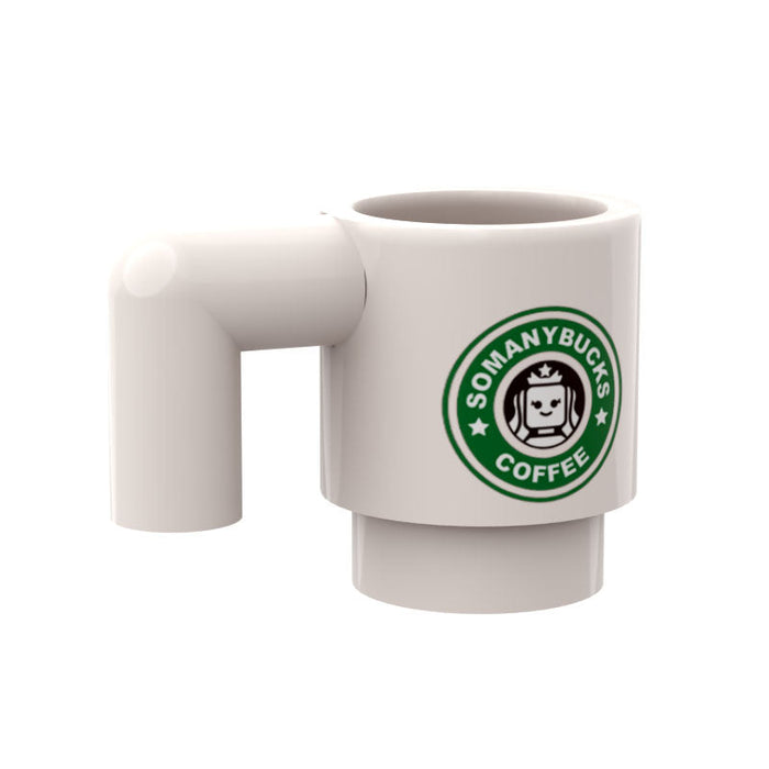 Somanybucks Coffee Mug for Minifigs made from LEGO part - B3 Customs by B3 Customs