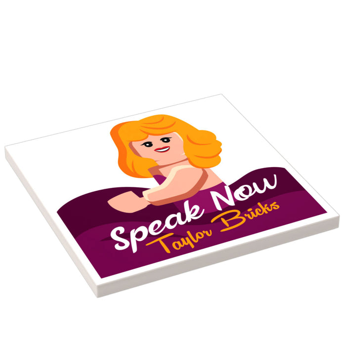 Taylor Bricks Speak Now Music Album Cover (6x6 Tile) - B3 Customs by B3 Customs