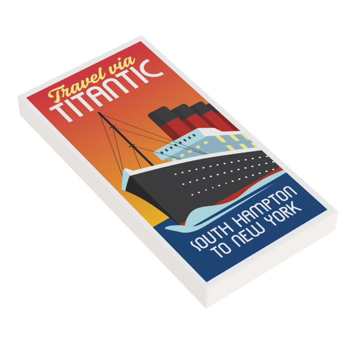 Titanic Travel Promo Poster (2x4 Tile) - B3 Customs by B3 Customs
