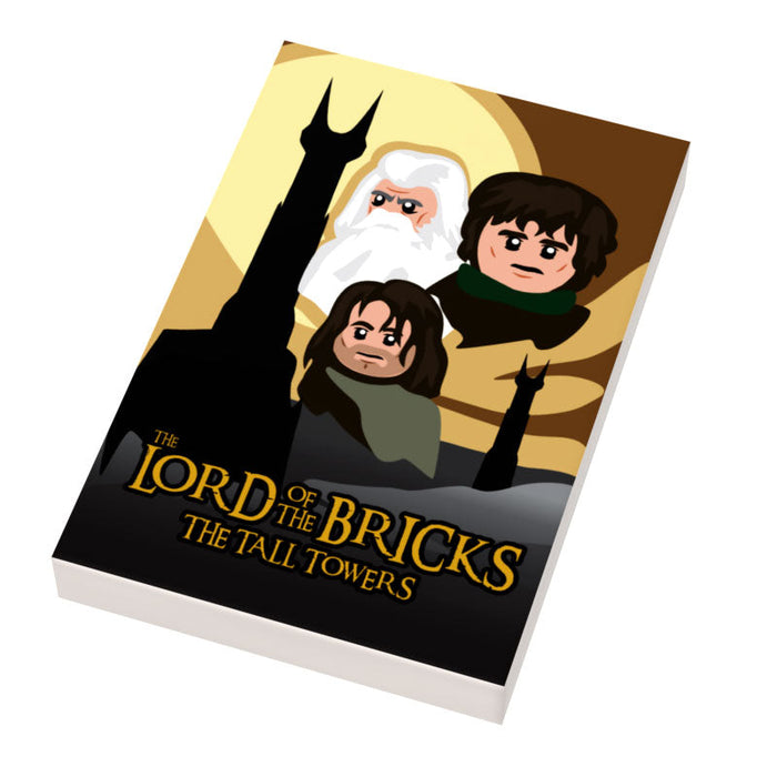 LOTR Lord of the Brick, Two Towers Movie Cover (2x3 Tile) - B3 Customs by B3 Customs