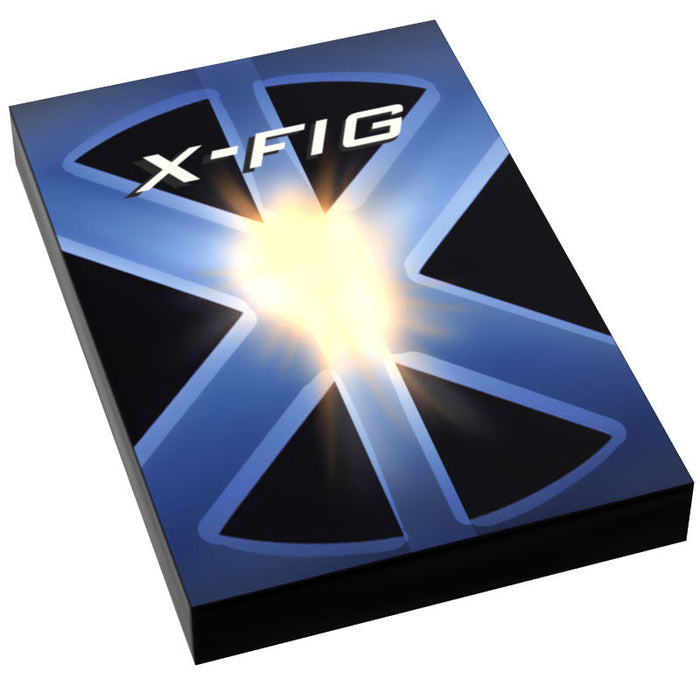 X-Fig Movie Cover (2x3 Tile) made using LEGO part by B3 Customs