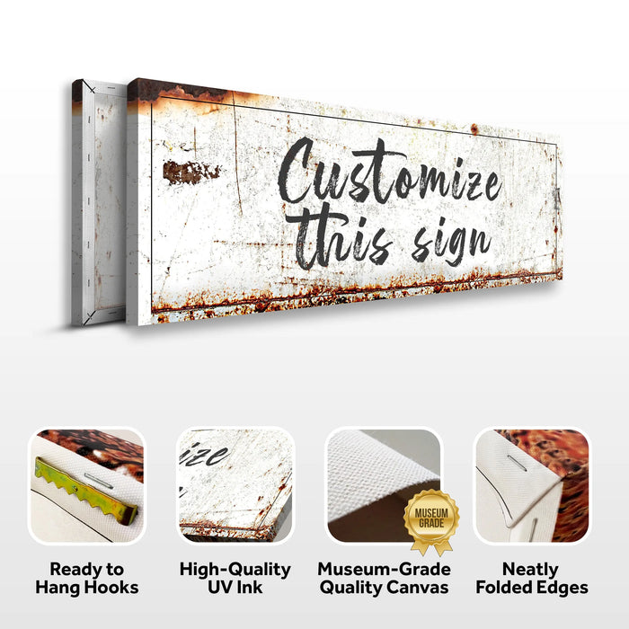 Custom Rustic Canvas Sign by Tailored Canvases