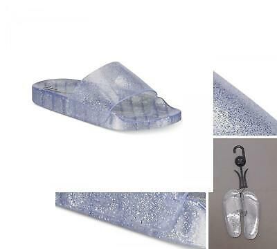 I.n.c. Glitter Jelly Pool Slides, Silver Glitter by Vanessa Jane