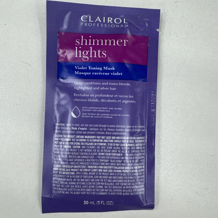 Clairol Shimmer Lights Violet Toning Mask for Blonde Hair, 1 oz by Price Is Right Miami