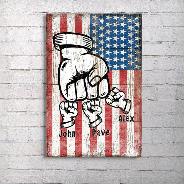 Dad Fist Bump Father's Day Gift Sign by Tailored Canvases