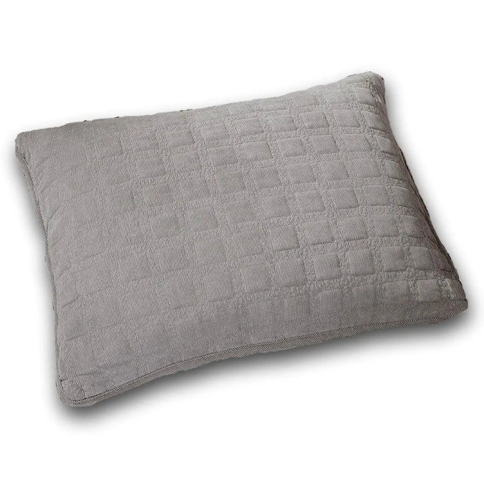 DaDa Bedding Corduroy Sherpa Backside Soft Grey Quilted Pillow Sham - 1-Piece (JHW858) by DaDalogy Bedding Collection
