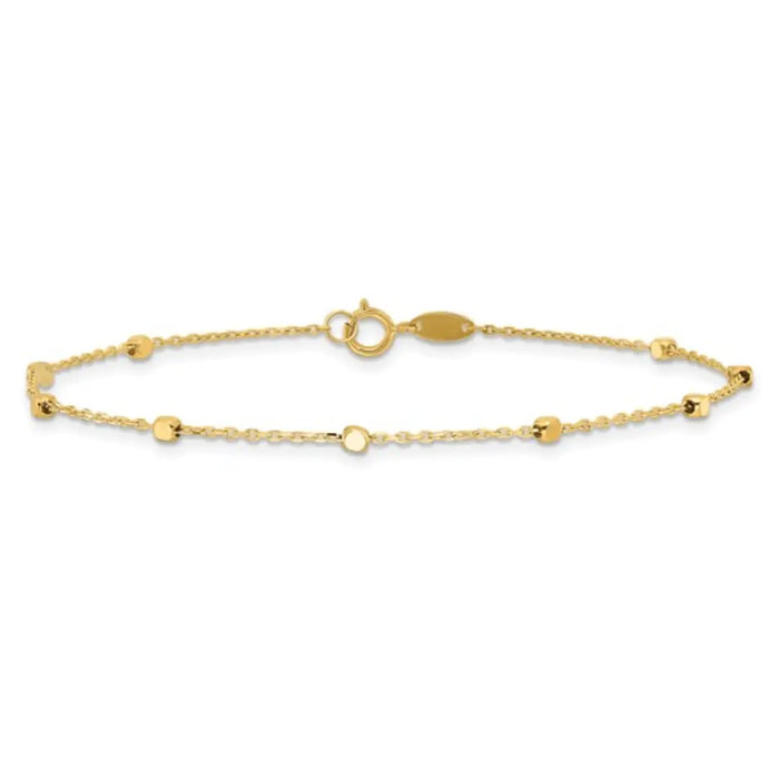 Dainty 10K Gold Bracelet for Girlfriend by Fine Color Jewels