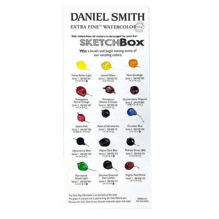 Daniel Smith Custom Dot Card 16 color by ShopSketchBox