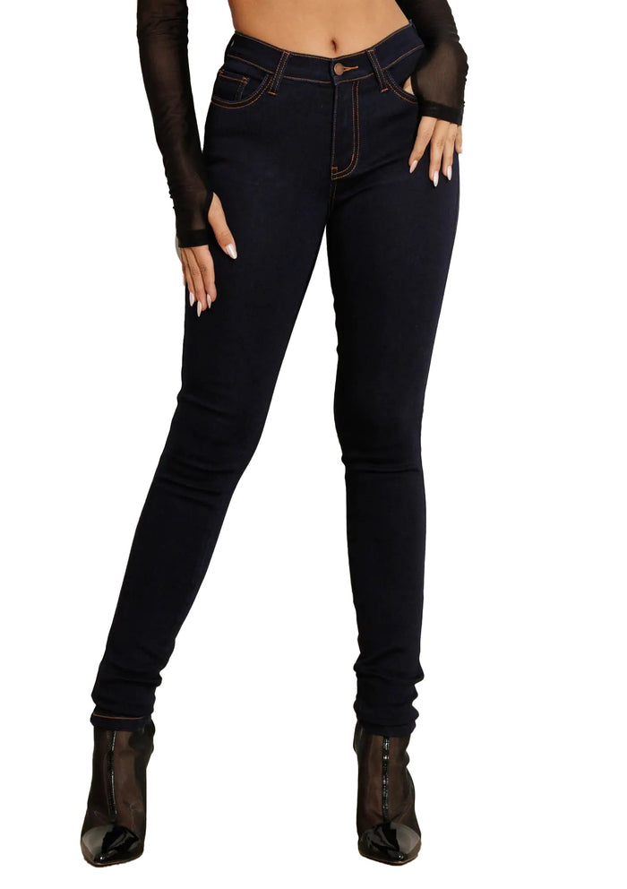 Dark Denim Skinny Jeans by The House of Stylez