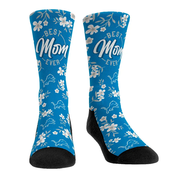 Detroit Lions - Best Mom Floral by Rock 'Em Socks