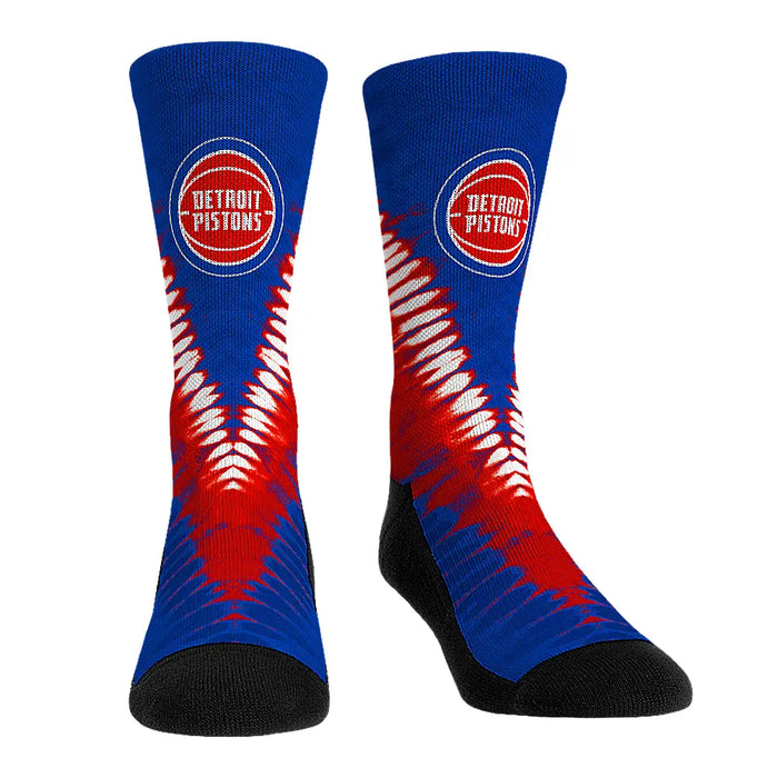 Detroit Pistons - V Shape Tie Dye by Rock 'Em Socks