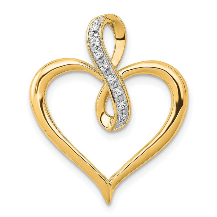 Diamond Infinity Heart Pendant by Fine Color Jewels