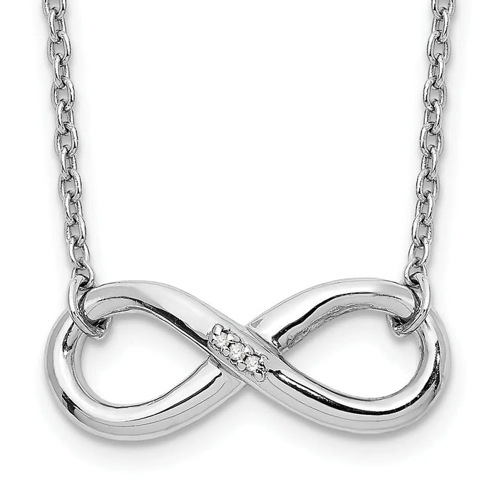 Diamond Infinity Necklace by Fine Color Jewels