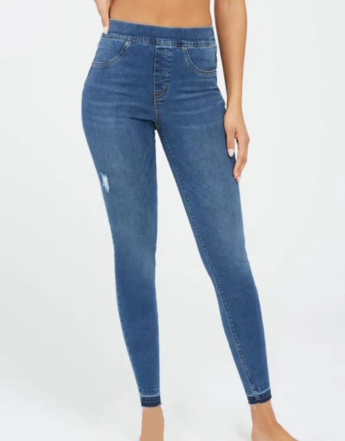 Distressed Ankle Skinny Jeans by Boutique 23