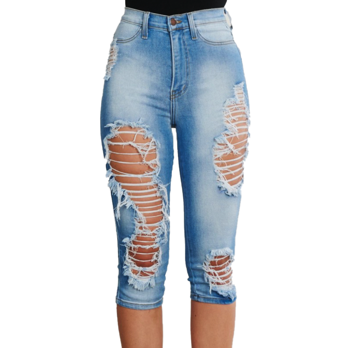 {{P1853}} Long Distressed Shorts by The House of Stylez