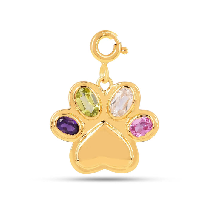 Dog Paw Charm Pendant Only by Fine Color Jewels