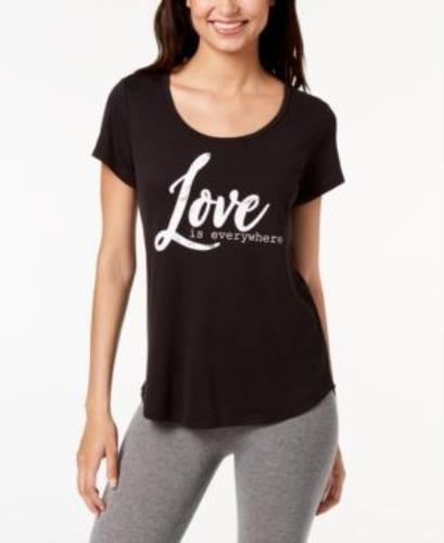 Ideology Women’s Love Graphic T-Shirt Noir by Vanessa Jane