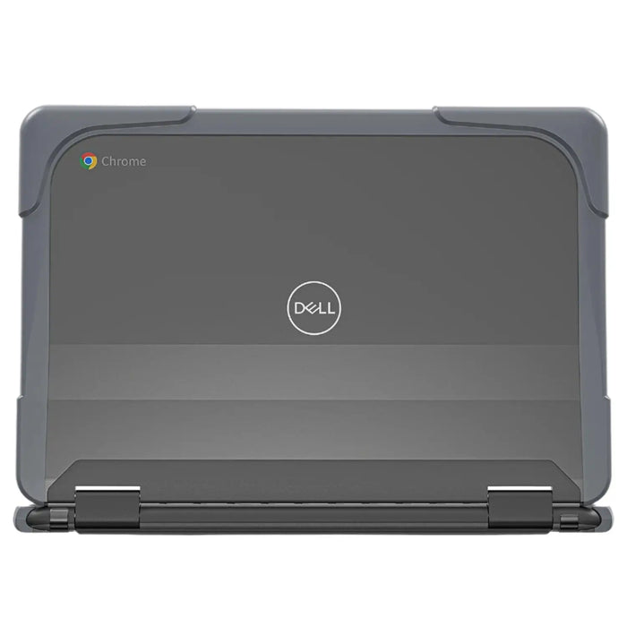 DualShock Laptop Case for Dell 3120/3110/3100 Clamshell & 2-in-1 Chromebook - Gray/Clear by Zerodamage Sahara Case LLC