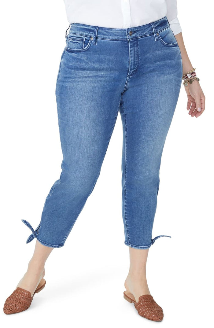 NYDJ Womens Plus Size Ami Skinny Ankle with Tie Hem, Size 24W by Vanessa Jane