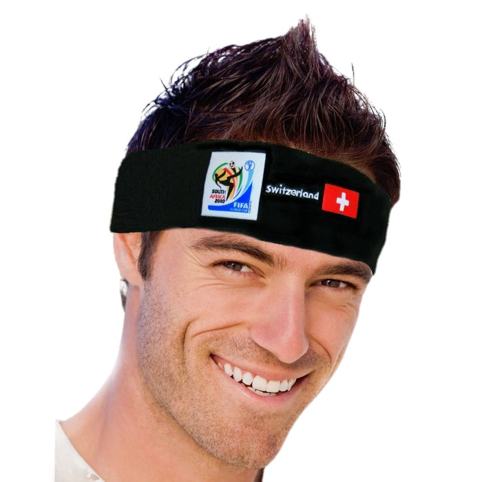 Switzerland World Cup Soccer Headband – Official FIFA Licensed Retro Fan Gear by Price Is Right Miami