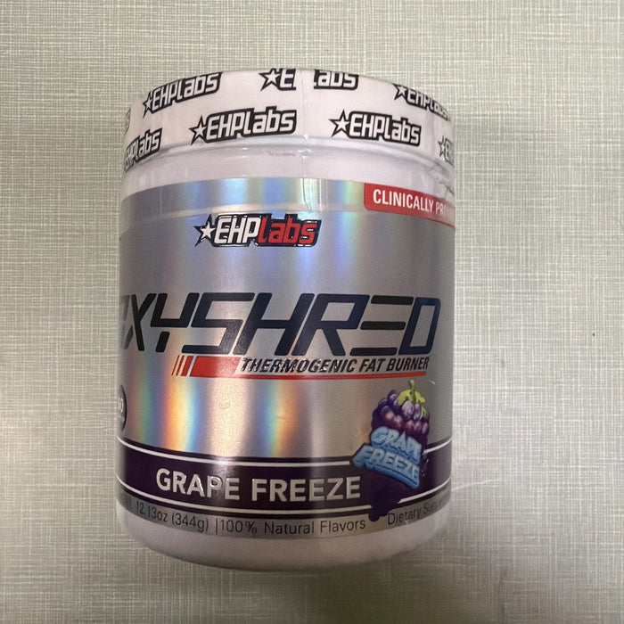 EHP Labs OxyShred Pre Workout Powder L Glutamine & Acetyl L Carnitine 60 Serving Grape Freeze by Price Is Right Miami