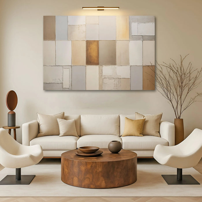 Earth Tones Patchwork Geometric Wall Art by Tailored Canvases