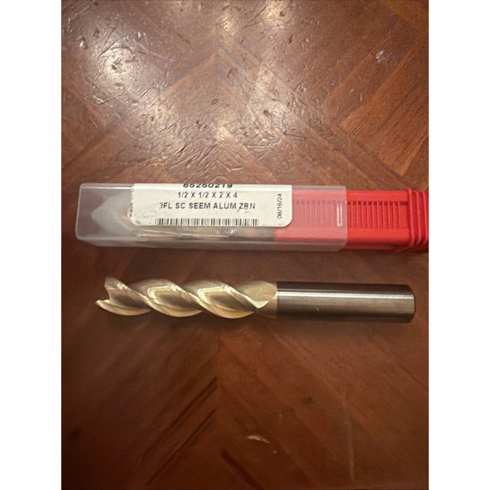 Accupro 65250219 1/2" Carbide End Mill 3 Flute ZrN Aluminum 4" OAL New by Price Is Right Miami
