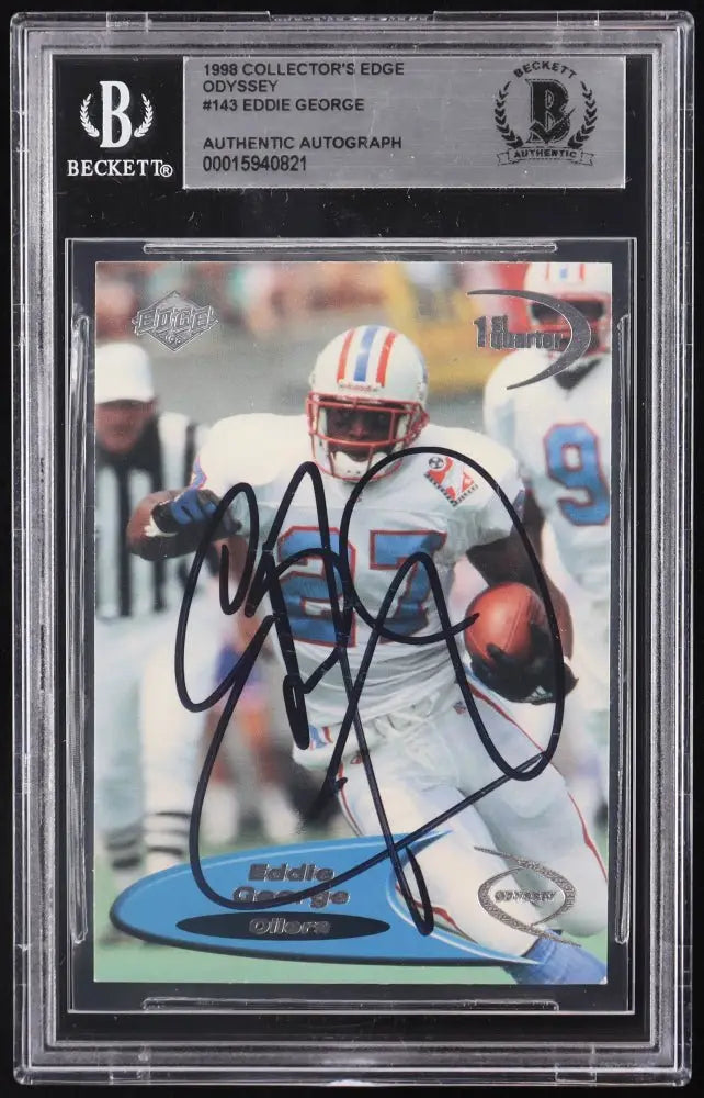 Eddie George Signed 1998 Collector's Edge Odyssey #143 (BGS) by Price Is Right Miami