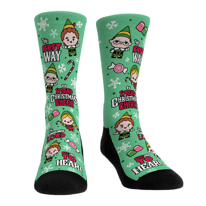 Elf - Christmas Cheer All-Over by Rock 'Em Socks