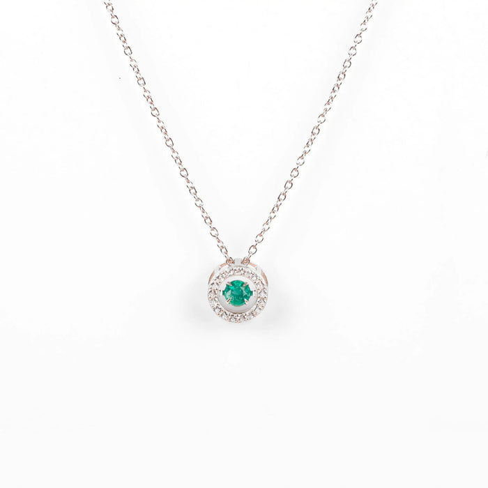 Emerald Dancing Necklace by Fine Color Jewels