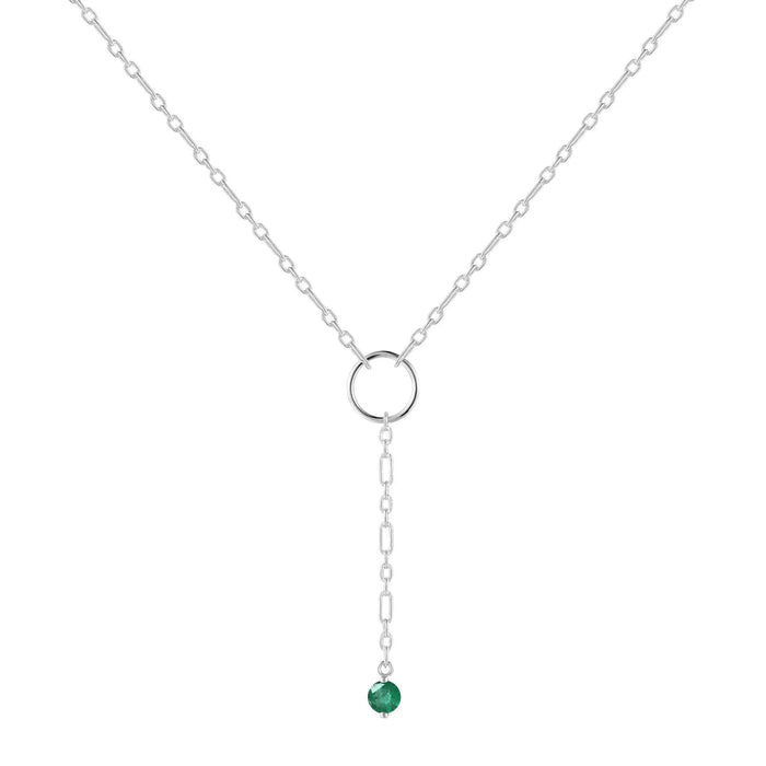 Emerald Drop Necklace by Fine Color Jewels