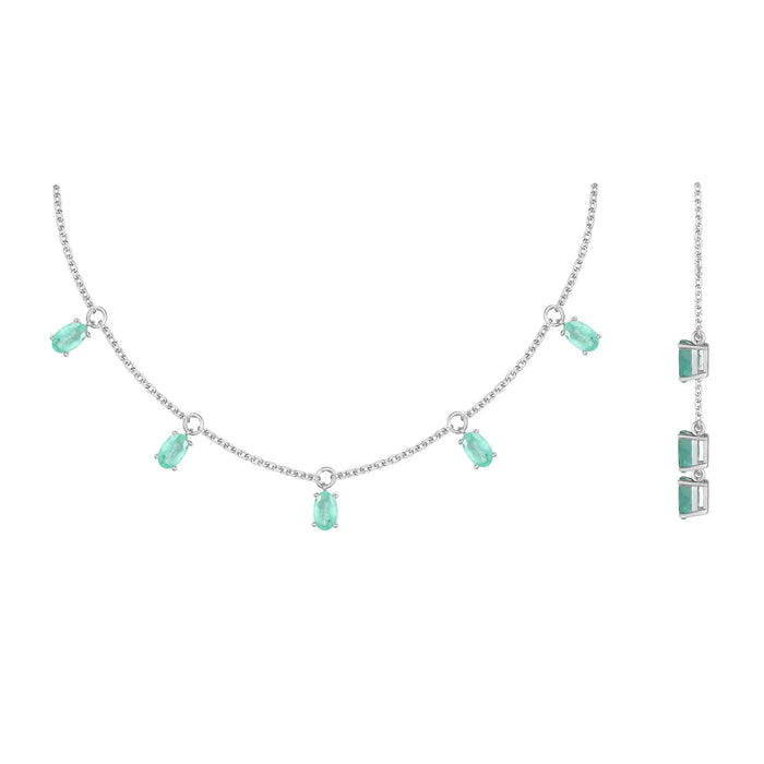 Emerald Layering Necklace by Fine Color Jewels