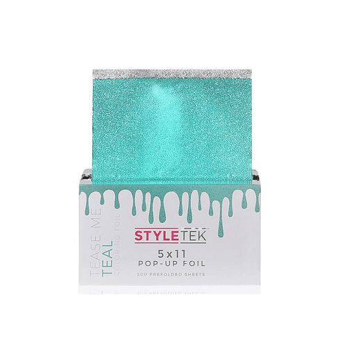 Styletek Tease Me Teal Embossed Pop-Up Foil 500ct 5x11 by The Warehouse Salon