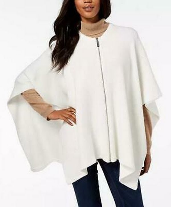Dkny Ribbed-Knit Zip Poncho by Vanessa Jane