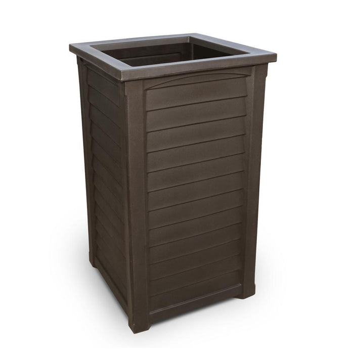 Lakeland 38 in. Espresso Plastic Planter with Liner by Vanessa Jane