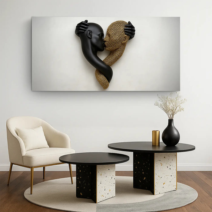 Eternal Love Figure Abstract Wall Art IV by Tailored Canvases