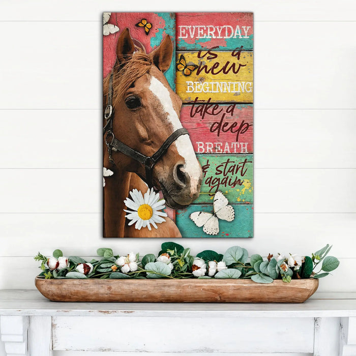 Everyday Is A New Beginning Faith Sign by Tailored Canvases