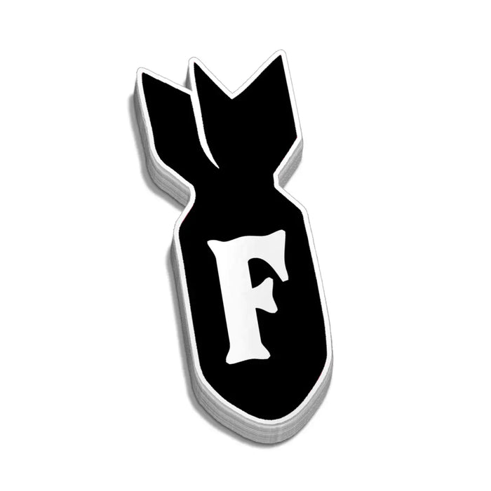 F - Bomb Hard Hat Decal by Armed American Supply