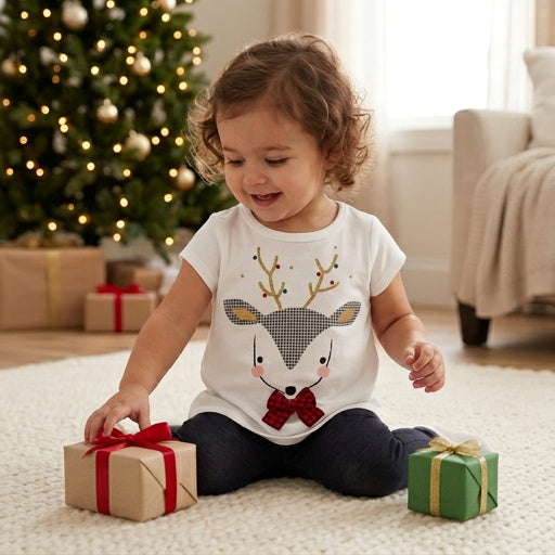 First Impressions Baby Girls Cotton Reindeer T-Shirt, Size 24Months by Vanessa Jane