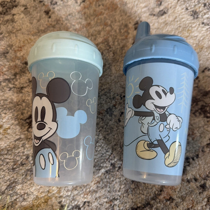 Mickey Mouse Sippy Cups 10oz 2 Pack Leak Proof Toddler Drinking Cups Fun Gift by Price Is Right Miami