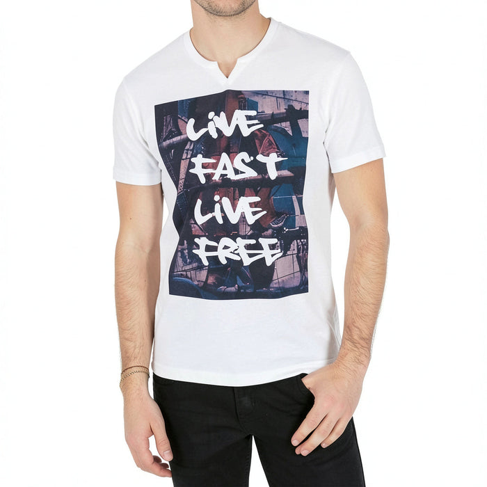 I-n-c Mens Live Fast Live Graphic T-Shirt - Small by Vanessa Jane