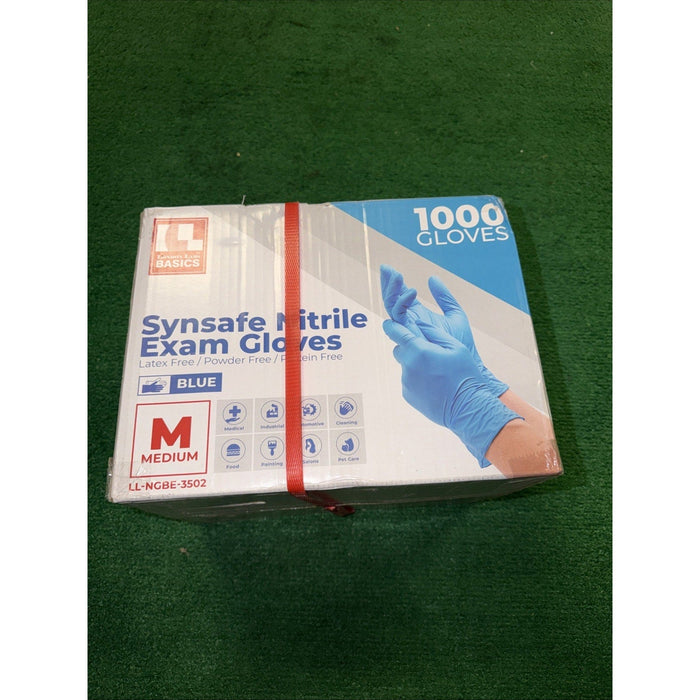 Synsafe 4 Mil Blue Nitrile Exam Gloves - 1000 Count, Latex & Powder Free. Medium by Price Is Right Miami
