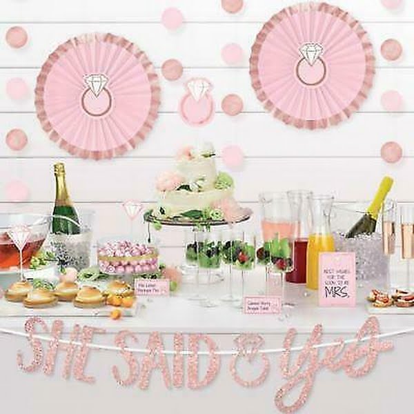 Bachelorette Party Decorations Rose Gold Balloons Sash Ring Champagne Kit by Vanessa Jane