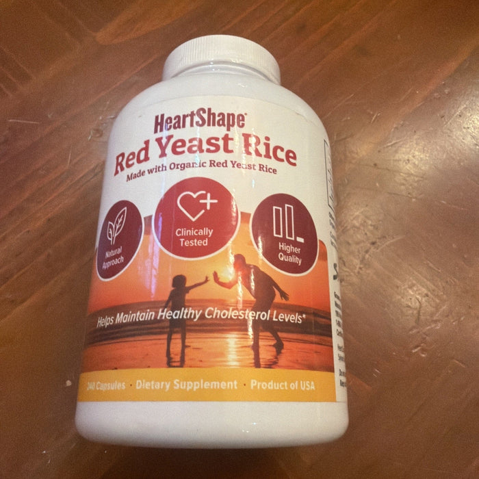 HeartShape Organic Red Yeast Rice 240 Capsules Heart Health Exp 11/2028 by Price Is Right Miami