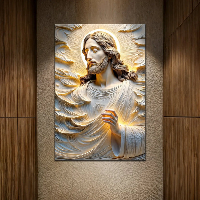 Faith Over Fear, Sacred Serenity Faith Wall Art by Tailored Canvases